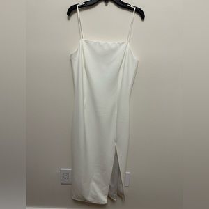 BARDOT Midi White Dress w/ Slit